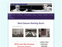 Tablet Screenshot of lonestarfencingcenter.org